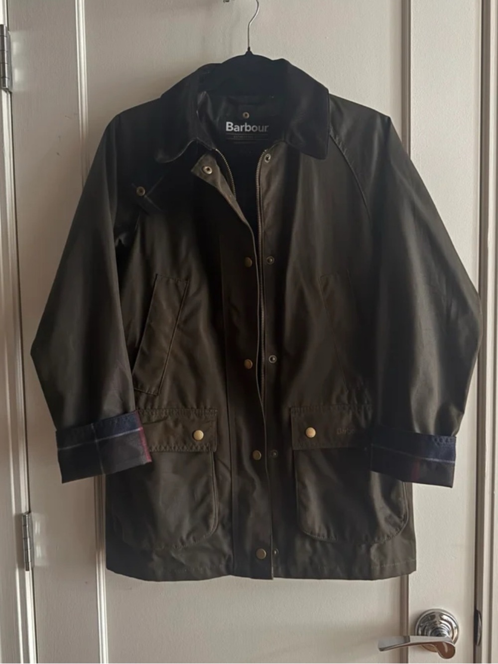 Barbour Acorn Waxed Jacket in Olive